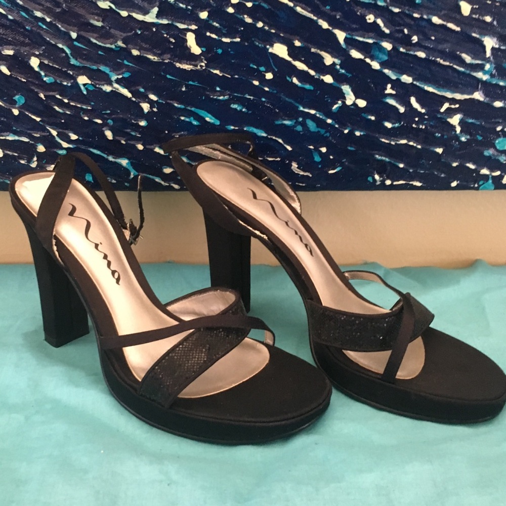 Nina Sparkly Heels - Black
